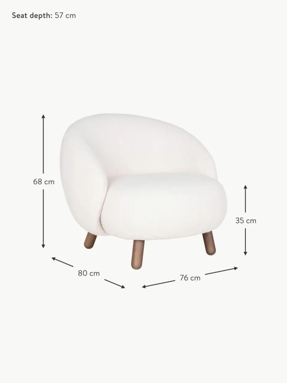 Westwing Teddy-Loungesessel Savona