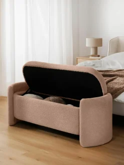 Westwing Collection Teddy-Polsterbank Benji mit Stauraum