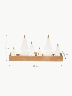Räder Teelichthalter Trees aus Porzellan/Akazienholz