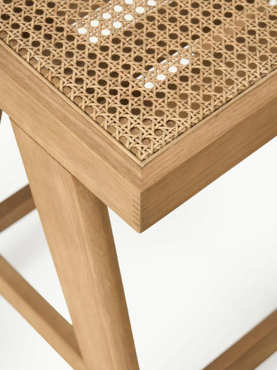 Westwing Collection Thekenhocker Sissi mit Wiener Geflecht