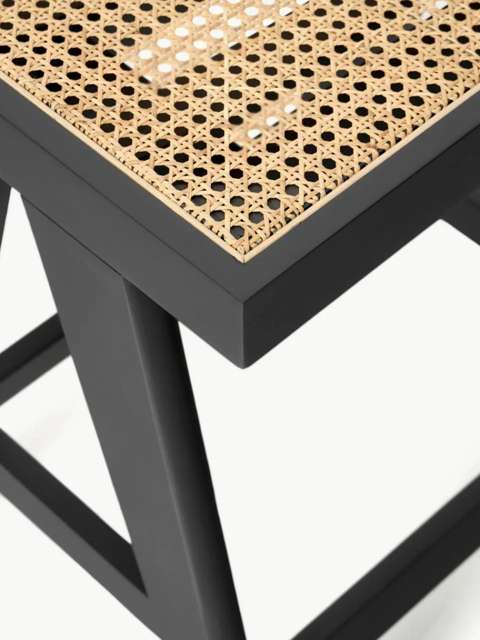 Westwing Collection Thekenhocker Sissi mit Wiener Geflecht