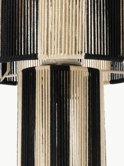 Westwing Collection Tischlampe Lace aus Leinenfäden