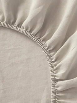 Westwing Collection Topper-Spannbettlaken Airy, gewaschenes Leinen