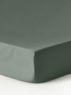 Westwing Collection Topper-Spannbettlaken Premium, Baumwollsatin