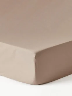 Westwing Collection Topper-Spannbettlaken Premium, Baumwollsatin