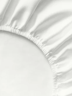 Westwing Collection Topper-Spannbettlaken Premium, Baumwollsatin