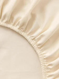 Westwing Collection Topper-Spannbettlaken Premium, Baumwollsatin