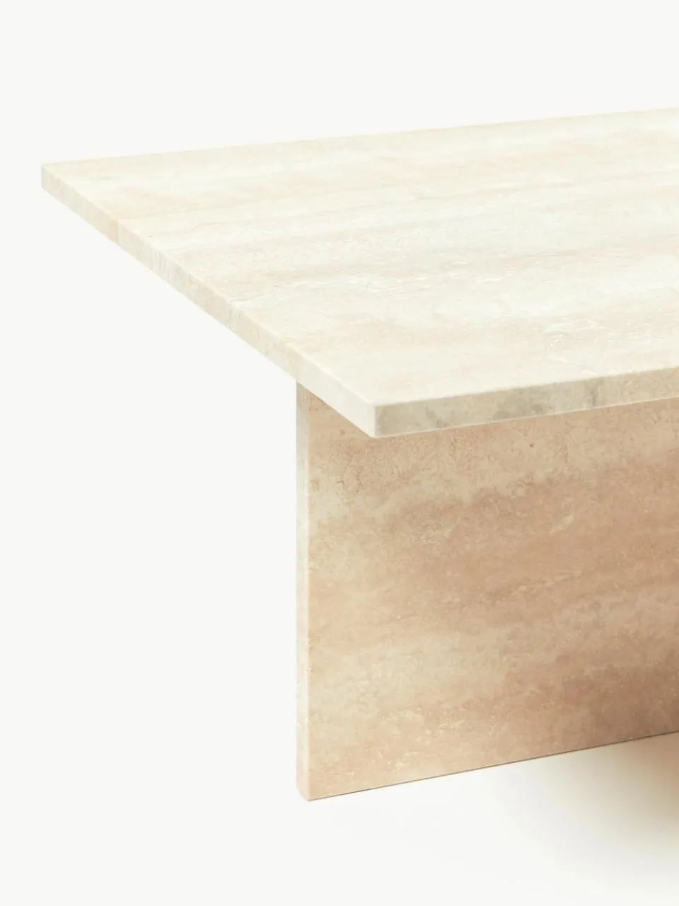 ferm LIVING Travertin-Couchtisch Distinct mit zwei Tischplatten