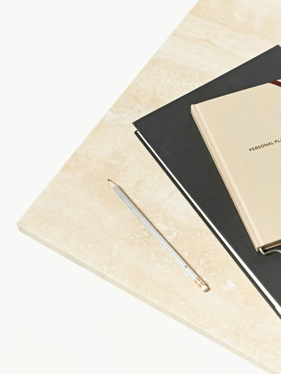 ferm LIVING Travertin-Couchtisch Distinct mit zwei Tischplatten