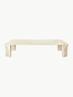 GUBI Travertin-Couchtisch Doric, B 140 cm