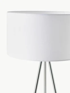 Westwing Collection Tripod Stehlampe Cella mit Stoffschirm