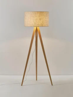 Westwing Collection Tripod Stehlampe Jake aus Massivholz