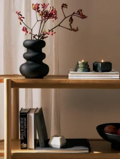 Westwing Collection Vase Cathy aus Steingut, H 24 cm