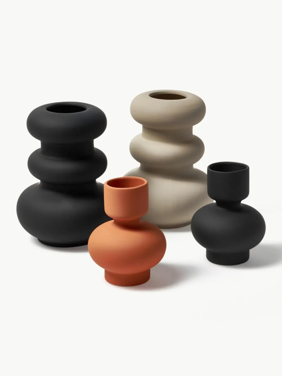 Westwing Collection Vase Cathy aus Steingut, H 24 cm