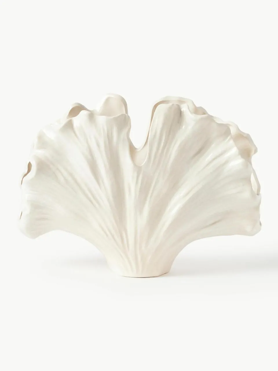 Westwing Collection Vase Gingko in Muschel-Form, H 24 cm
