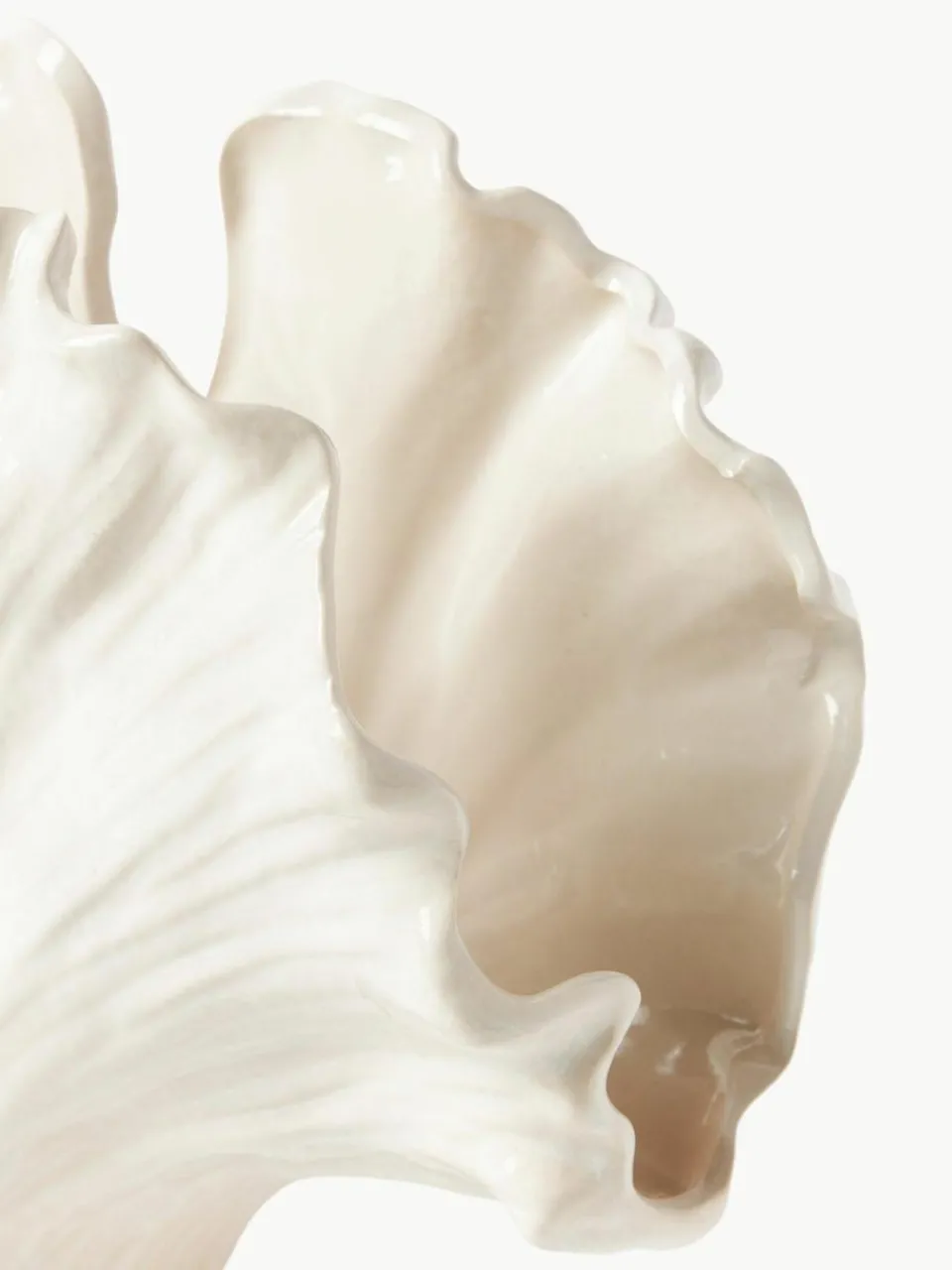 Westwing Collection Vase Gingko in Muschel-Form, H 24 cm