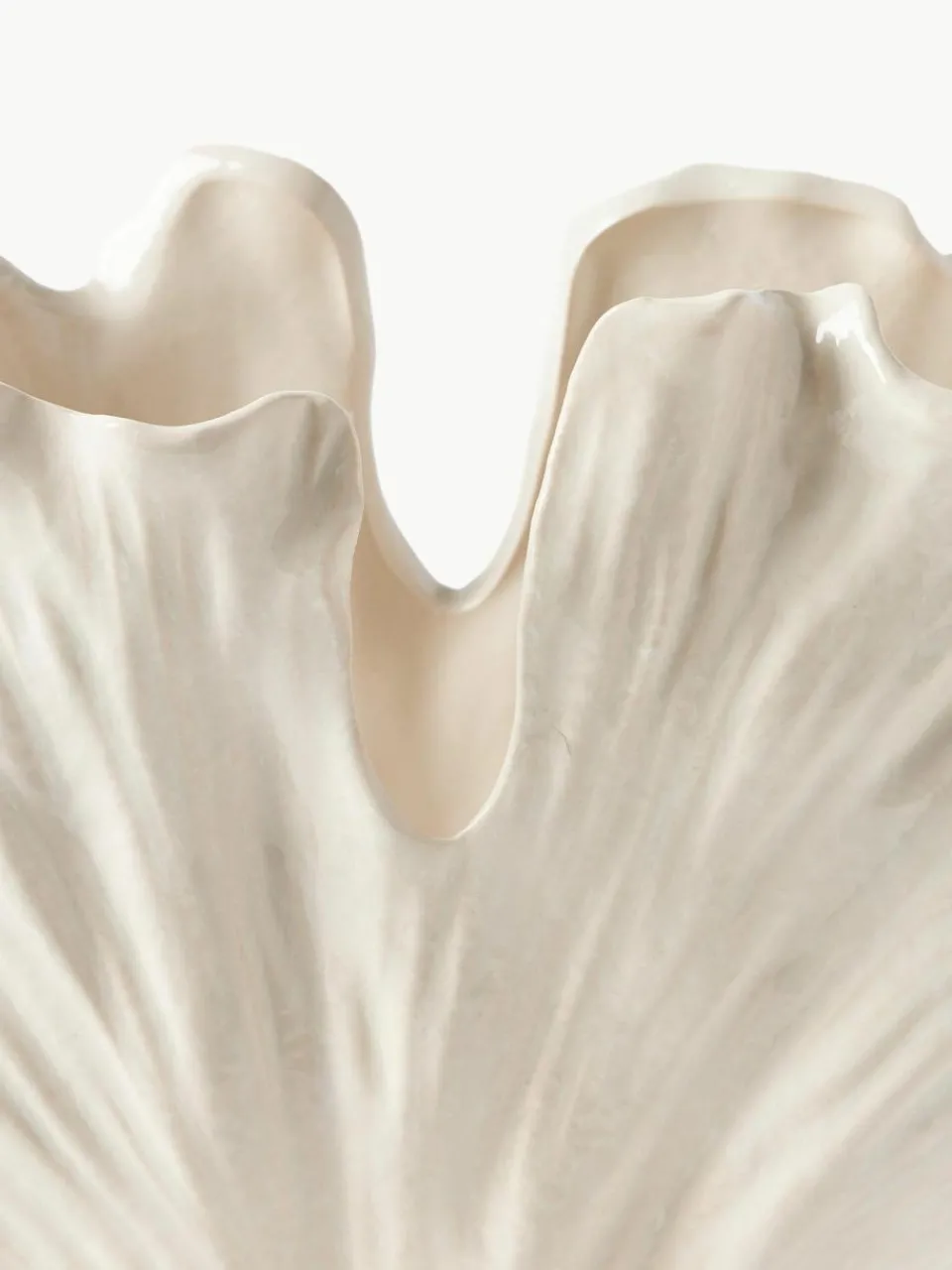 Westwing Collection Vase Gingko in Muschel-Form, H 24 cm