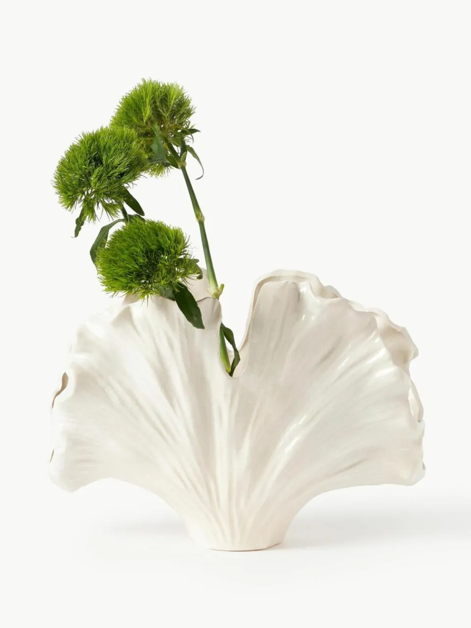 Westwing Collection Vase Gingko in Muschel-Form, H 24 cm