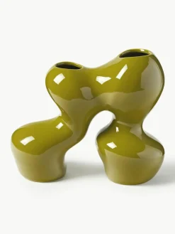 Westwing Collection Vase Madhuri aus Steinzeug, H 25 cm