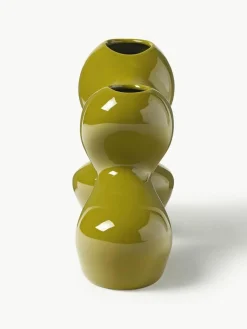 Westwing Collection Vase Madhuri aus Steinzeug, H 25 cm