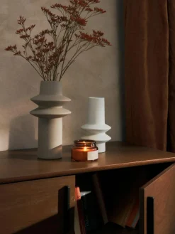 Westwing Collection Vasen Isen aus Steingut, 2er-Set