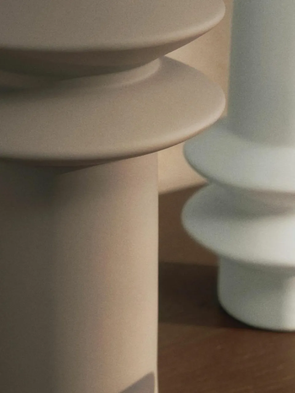 Westwing Collection Vasen Isen aus Steingut, 2er-Set