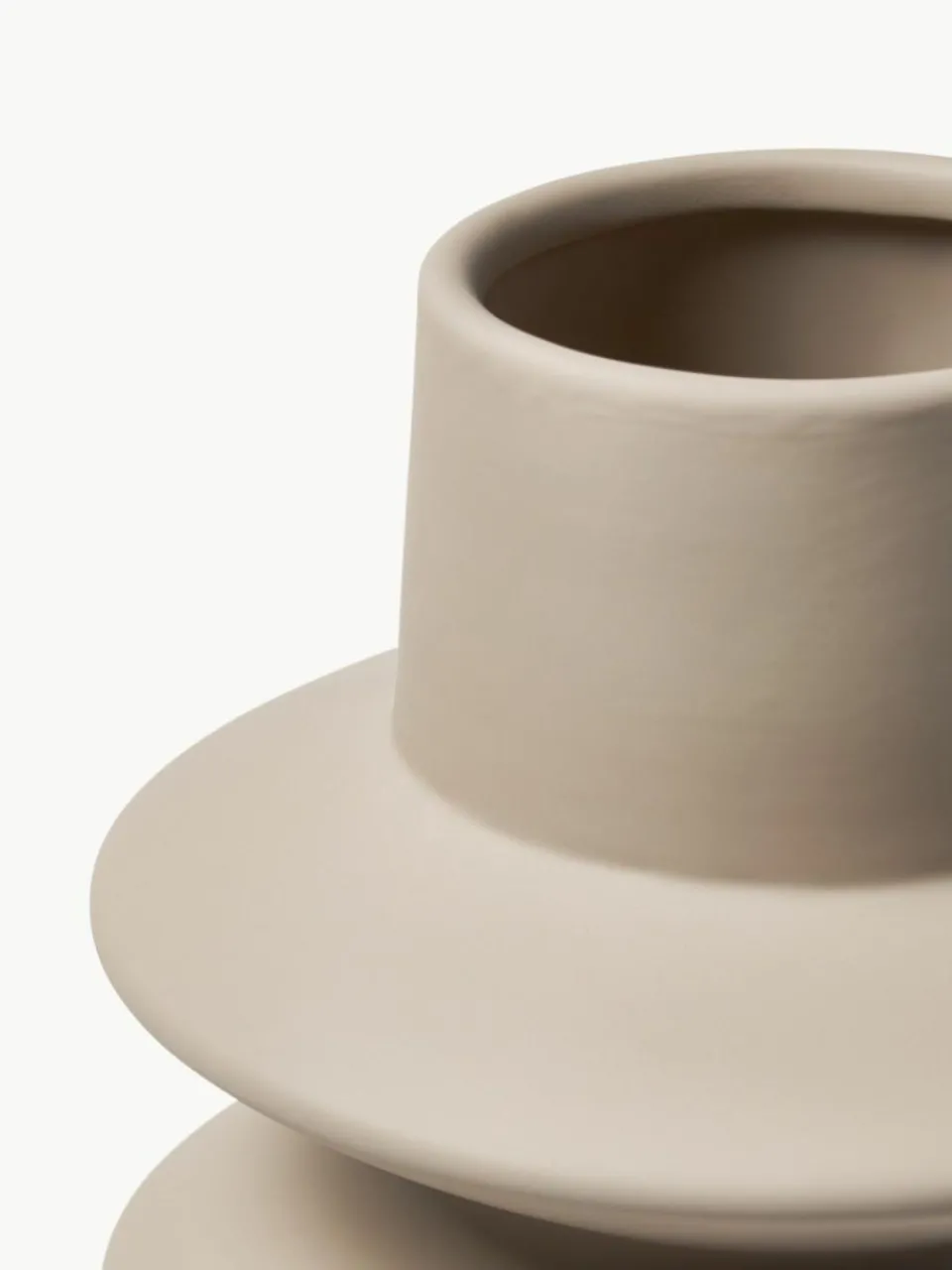 Westwing Collection Vasen Isen aus Steingut, 2er-Set
