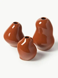 Westwing Collection Vasen Madhuri aus Steinzeug, 3er-Set