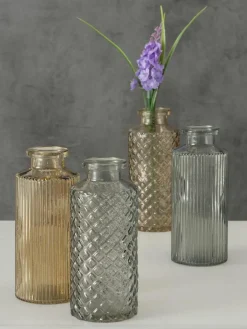 Westwing Vasen Panja aus Glas, 4er-Set
