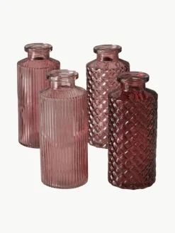 Westwing Vasen Panja aus Glas, 4er-Set