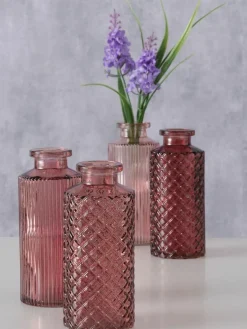 Westwing Vasen Panja aus Glas, 4er-Set