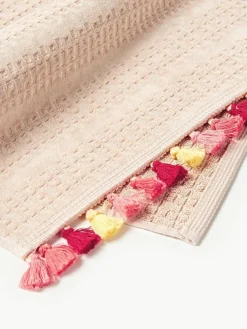 Westwing Collection Velours-Handtuch-Set Tallulah mit dekorativen Fransen, in verschiedenen Setgrößen