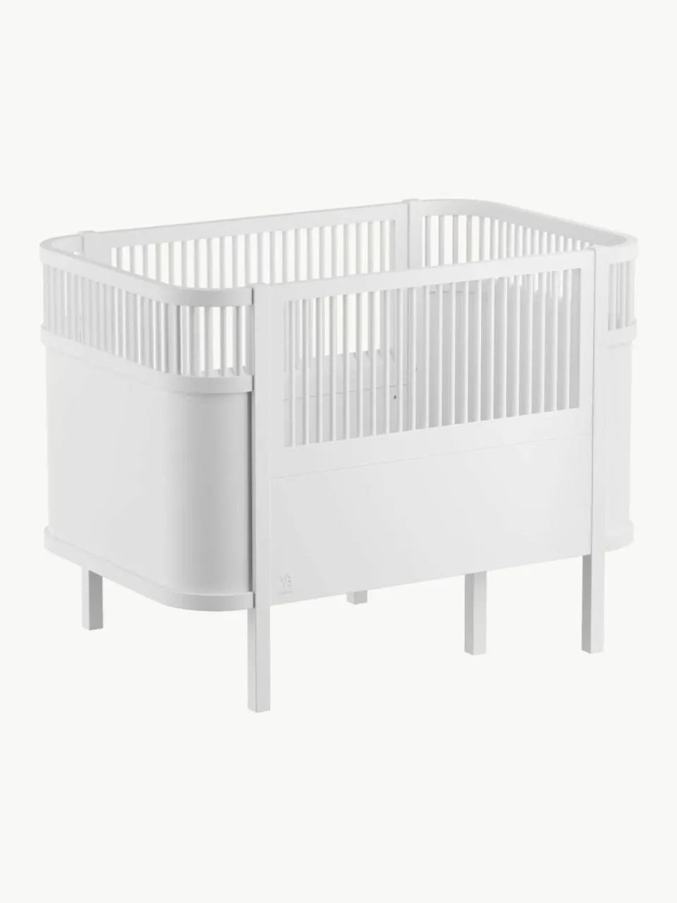 Kinder Sebra Verlängerbares Babybett Baby & Junior aus Birkenholz, 70 x 110/150 cm