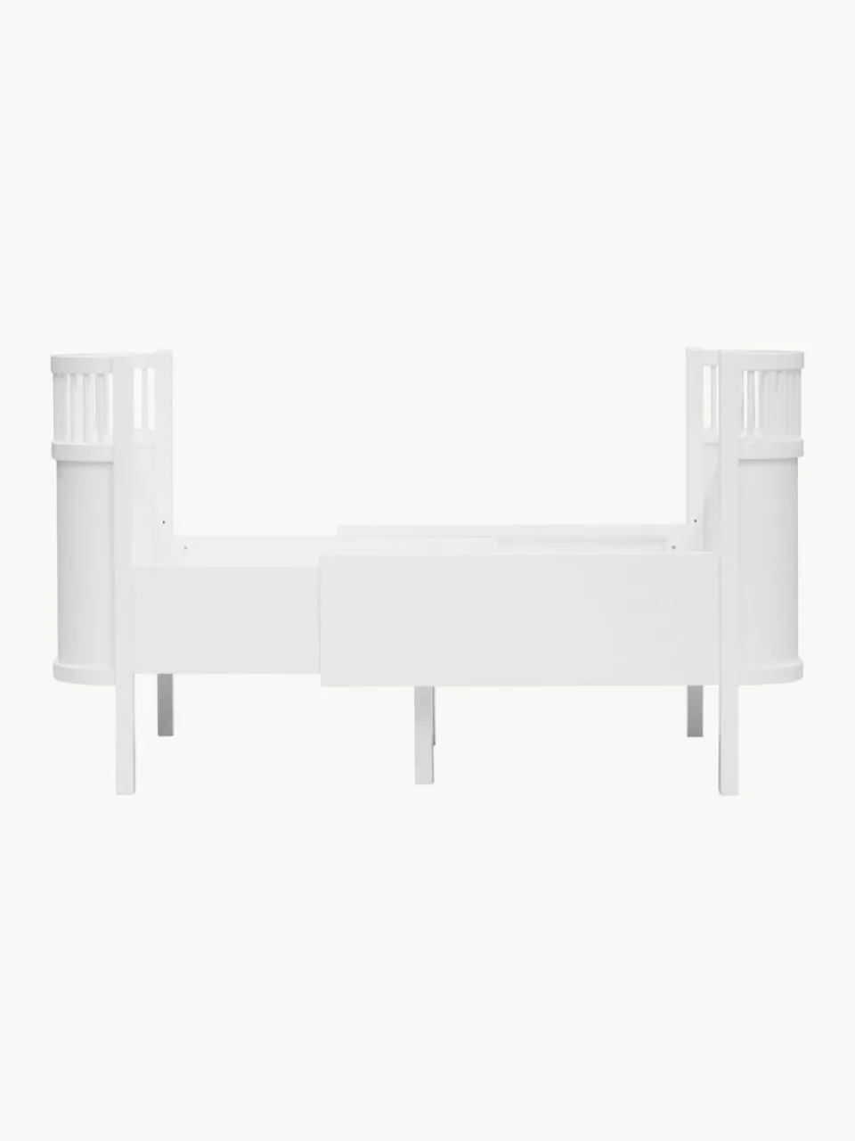 Kinder Sebra Verlängerbares Babybett Baby & Junior aus Birkenholz, 70 x 110/150 cm