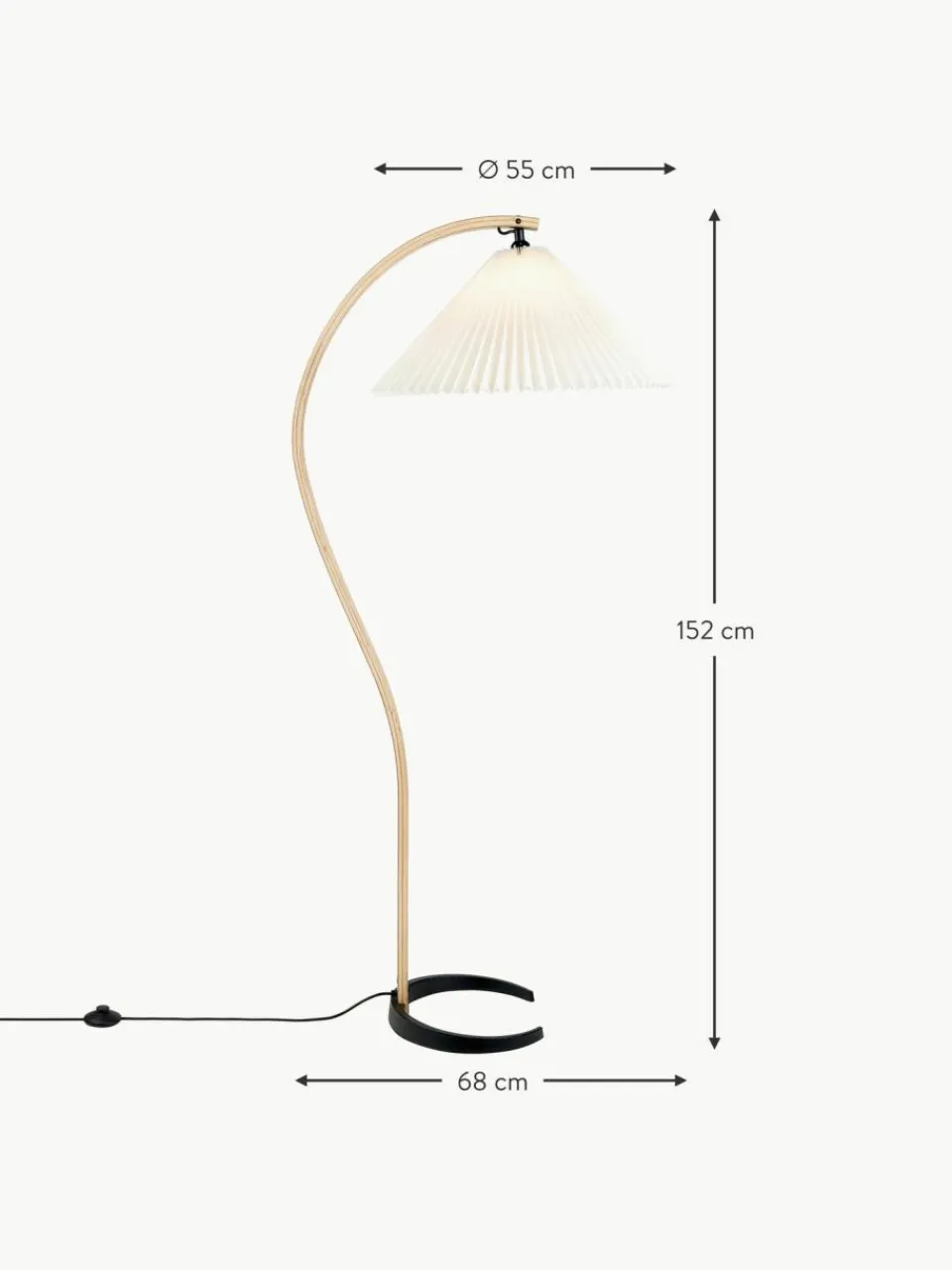 GUBI Verstellbare Stehlampe Timberline