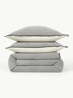 Westwing Collection Waffelpiqué-Bettdeckenbezug Clemente