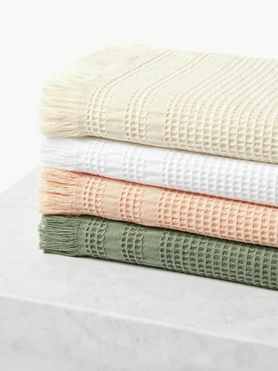 Westwing Collection Waffelpiqué-Handtuch Yara, in verschiedenen Größen