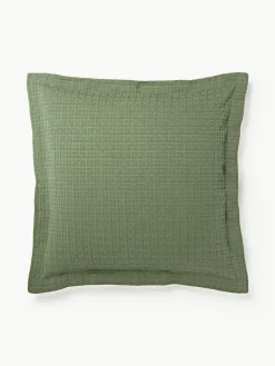 Westwing Collection Waffelpiqué-Kissenhülle Orville mit Stehsaum