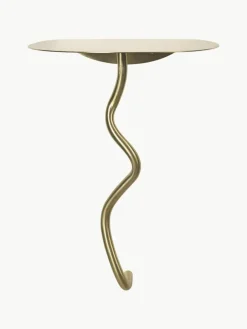 ferm LIVING Wand-Beistelltisch Curvature aus Messing