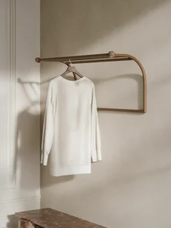 Westwing Collection Wandgarderobe Disa mit Marmorhaken
