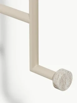 Westwing Collection Wandgarderobe Disa mit Travertinhaken