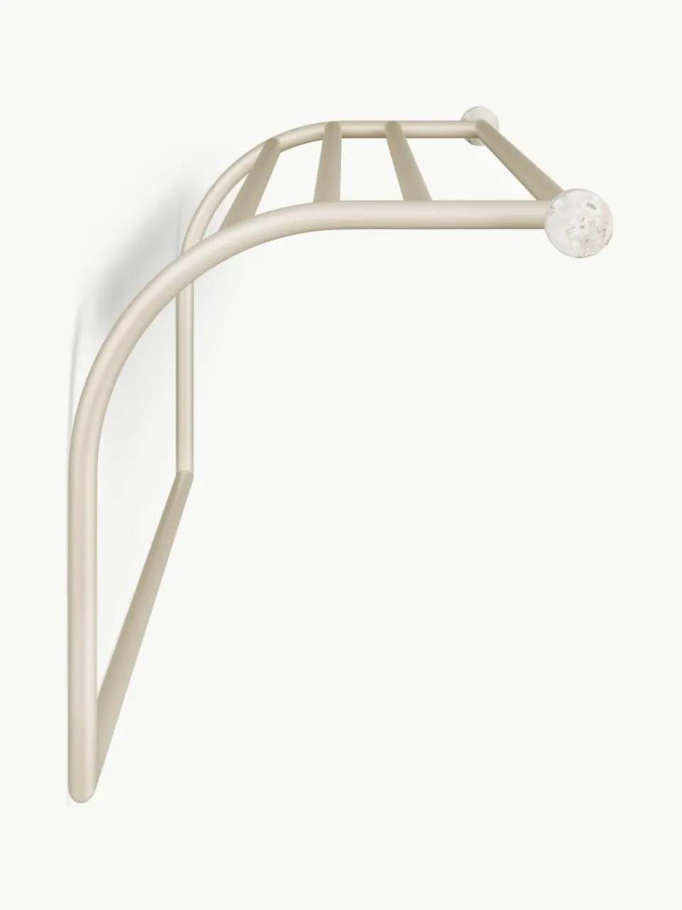 Westwing Collection Wandgarderobe Disa mit Travertinhaken
