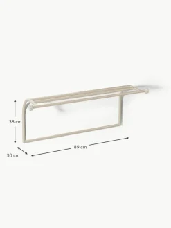 Westwing Collection Wandgarderobe Disa mit Travertinhaken