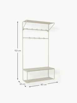 Westwing Collection Wand-Garderobe Nash aus Metall