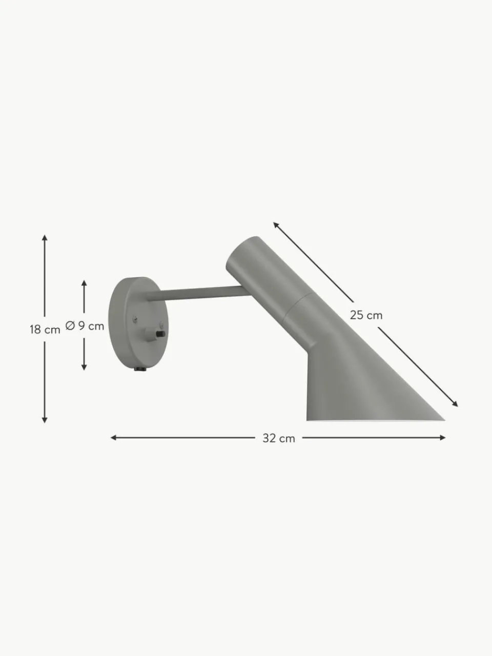 Louis Poulsen Wandleuchte AJ mit Stecker