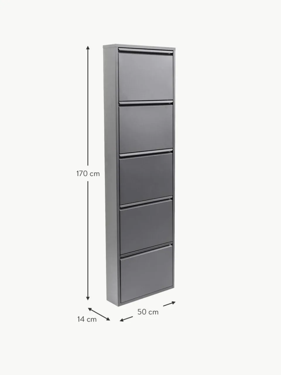 Kare Design Wand-Schuhschrank Caruso mit Klappfächern