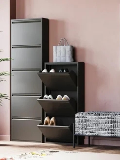 Kare Design Wand-Schuhschrank Caruso mit Klappfächern