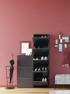 Kare Design Wand-Schuhschrank Caruso mit Klappfächern