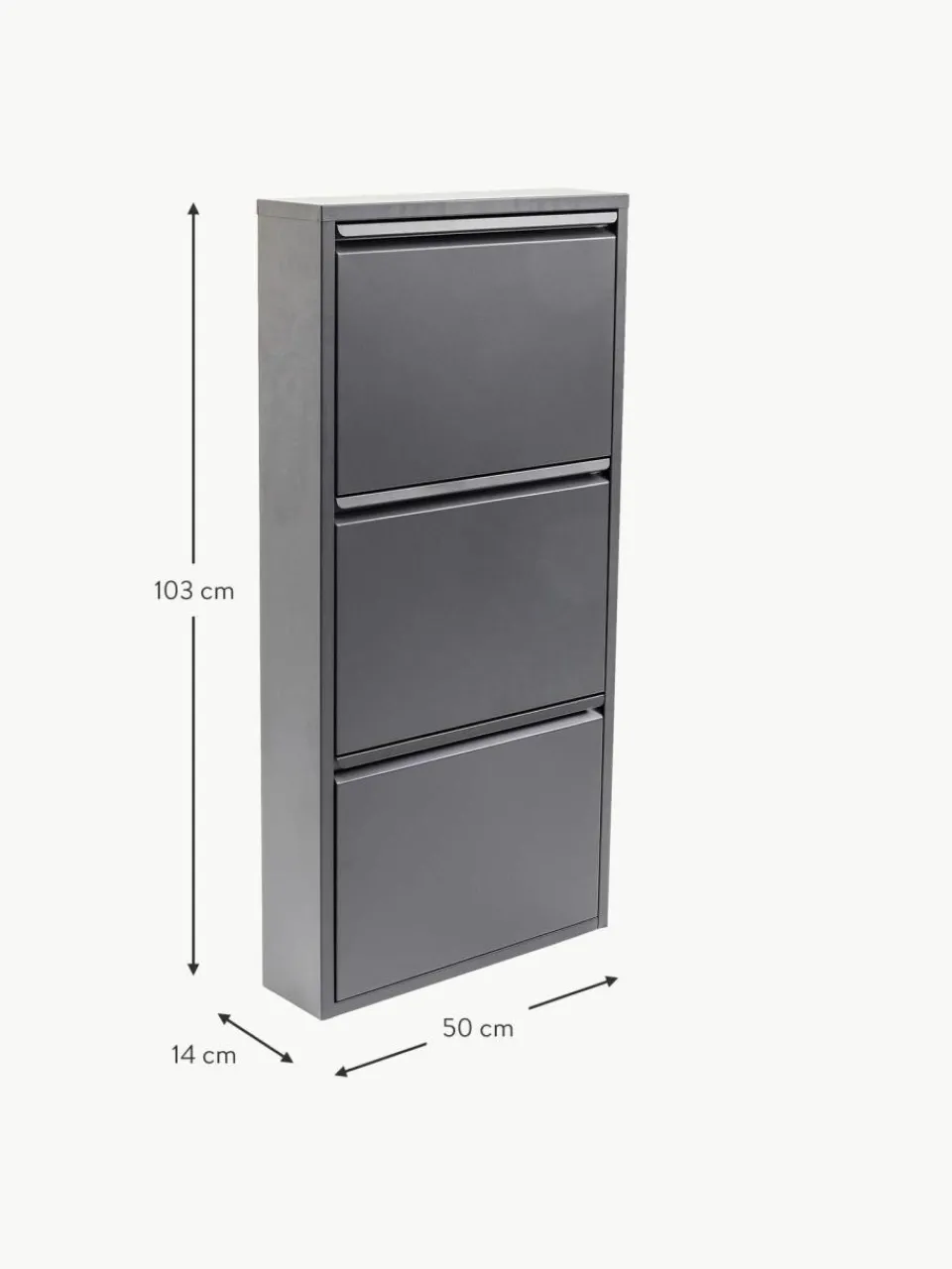 Kare Design Wand-Schuhschrank Caruso mit Klappfächern