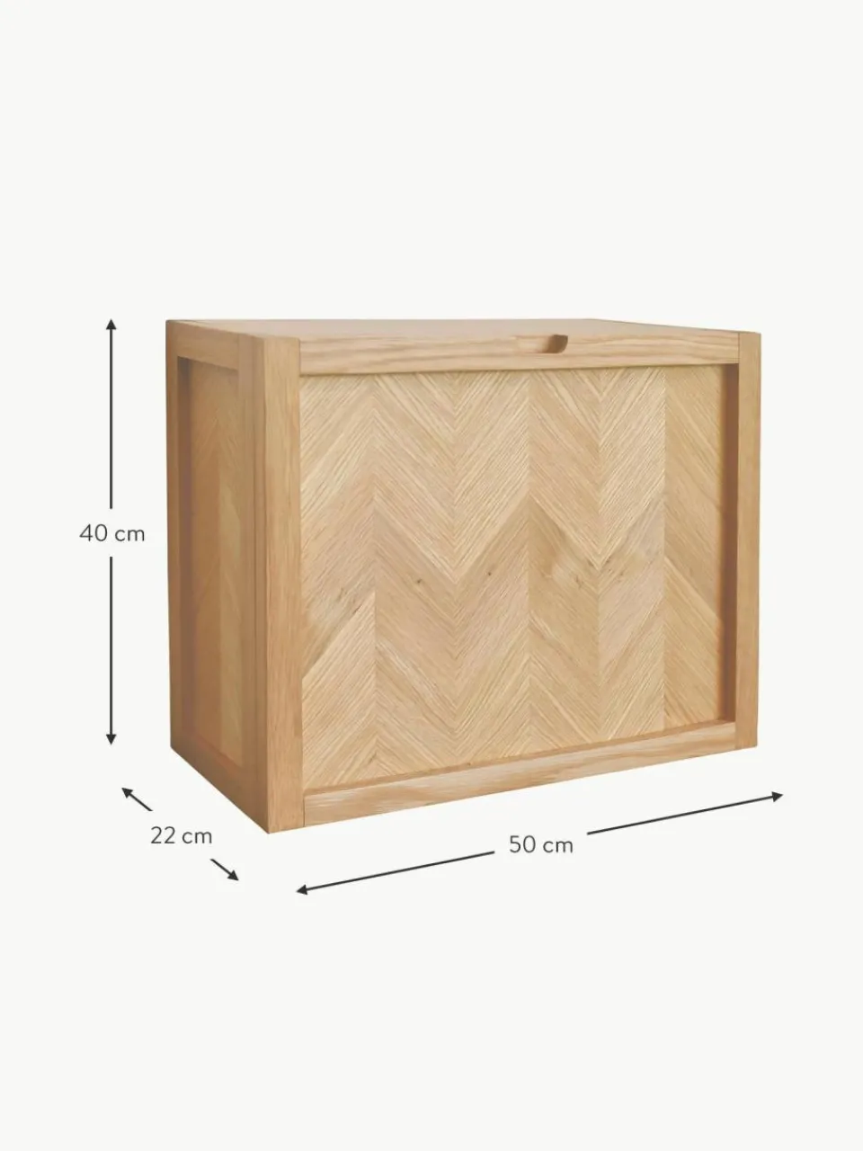 Hübsch Wand-Schuhschrank Herringbone aus Eichenholz